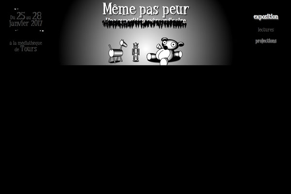 première page du site internet